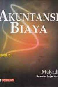 Image of Akuntansi Biaya Edisi 5